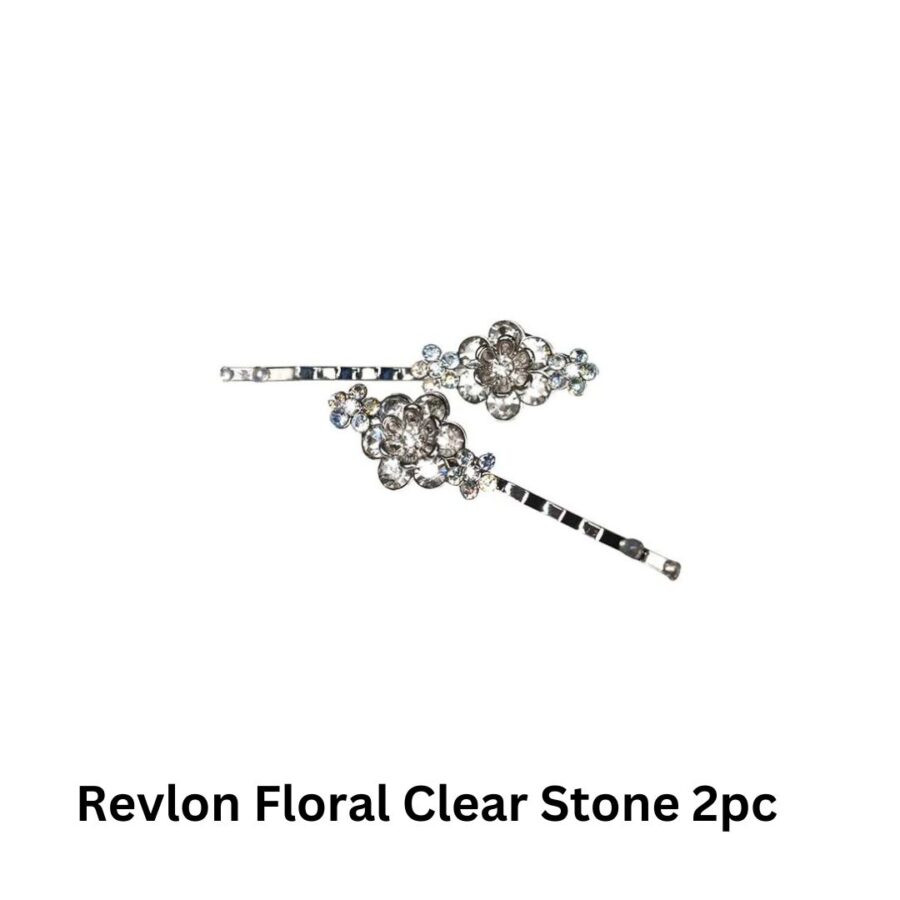 Revlon Floral Clear Stone Clips